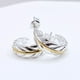 thumbnail image 2 of Aros De Pluma, Plata 925 con Detalle Dorado, 2 of 5