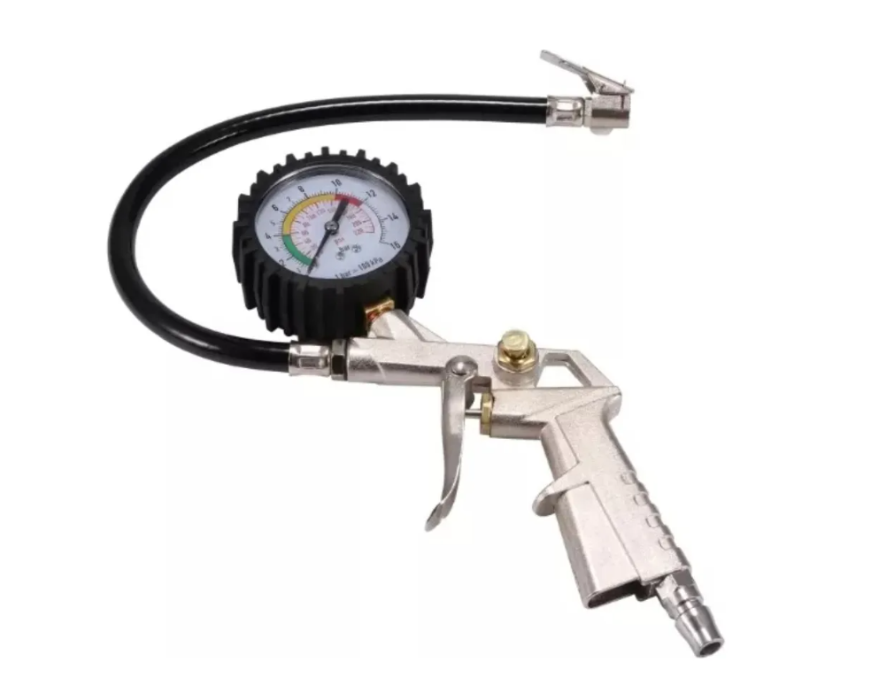 Genérico - Pistola Para Inflar Y Calibrar Neumaticos Con Manómetro