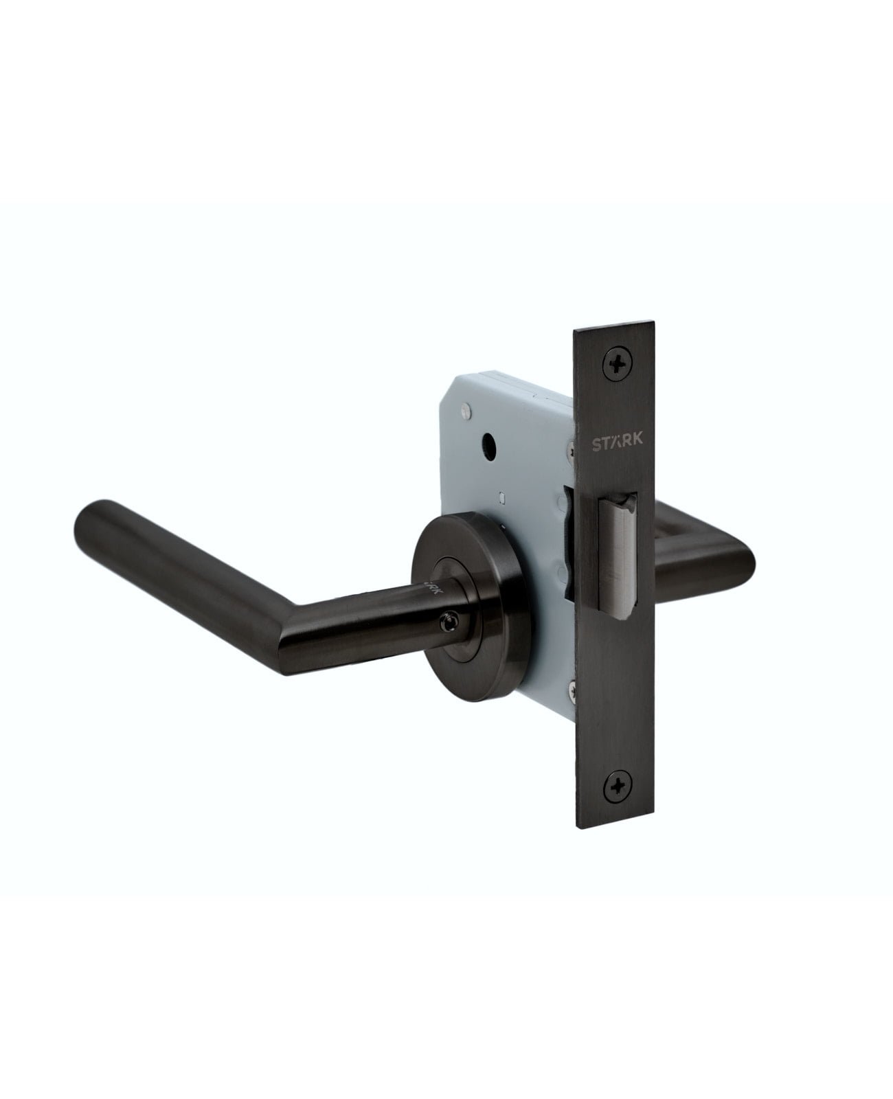 Stark Design - Cerradura De Embutir Función Simple Paso. Manillas Modelo: Tutu. (Negro Mate). Sku: Sde240-Bl.Kit.Tutu