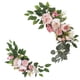 thumbnail image 4 of 2 Arcos De Boda Con Flores, Cartel De Bienvenida, Decoración De Ceremonia, Hojas Verdes, Rosa, 4 of 5