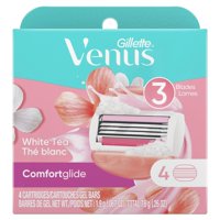 4 Recambios De Té Blanco Comfortglide De Razor Blades Gillette Venus