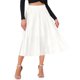 thumbnail image 1 of Falda de fiesta plisada midi con cintura elástica metálica para mujer NOMADIC NOOK S Blanca, 1 of 6