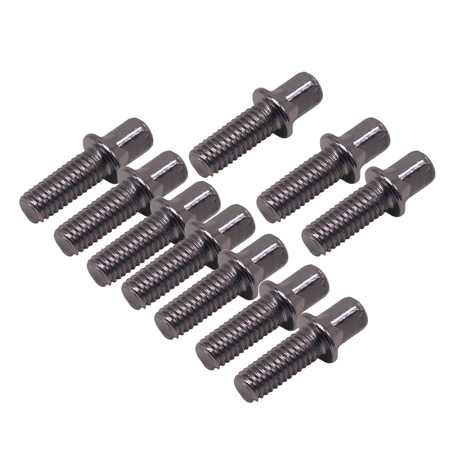 Magideal - Varillas De Tensión De Tambor Antióxido De Metal, 10 Uds., Rosca Profunda Suave, Tornillo Fijo Fuerte Para Tambor De Caja, Piezas De Repuesto De Bombo M6x15mm