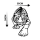 thumbnail image 2 of Cuadro Tigre Decorativo MDF Negro Blanco 58x35, 2 of 2