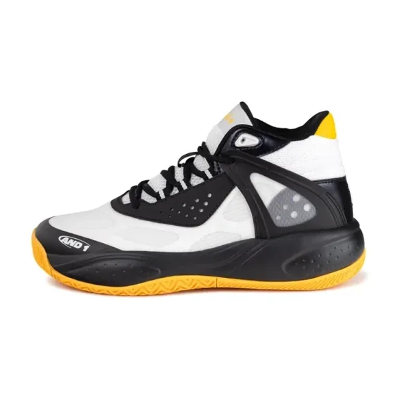 Zapatilla Basketball Hombre Revel Mid Blanco Negro AND1