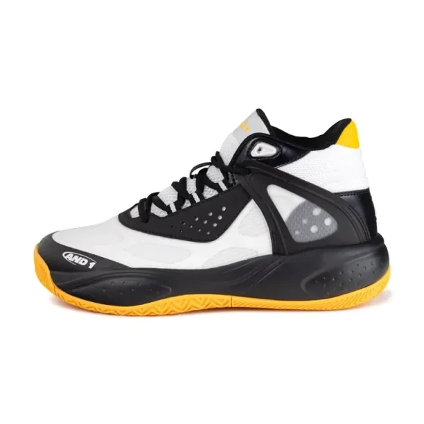 Zapatilla Basketball Hombre Revel Mid Blanco Negro AND1