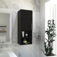 Tuhome - Mueble Auxiliar Baño Muro Barcelona 1 Puerta Wengue