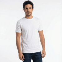T-World - Polera 100 % Algodón Manga Corta Básica 170 Grs. Blanco