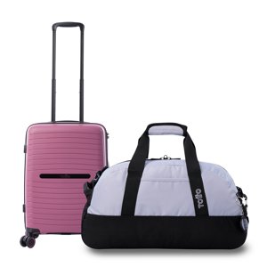 Pack Maleta De Cabina Rosada Wave + Bolso Active S Morado Totto