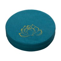 Ioensy - Cojín De Meditación Redondo De 40 Cm De Diámetro Con Asiento De Funda Extraíble Para Interiores, Azul Oscuro, 10 Cm