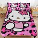 thumbnail image 1 of KuromiHello Kitty Duvet Cover Set 3 Piece Bedding Set Double Sided Printing Decorative Comforter Cover Set, 1 of 5