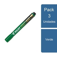 Pilot - Pack 3 Marcador Permanente Sca400 Biselado Verde