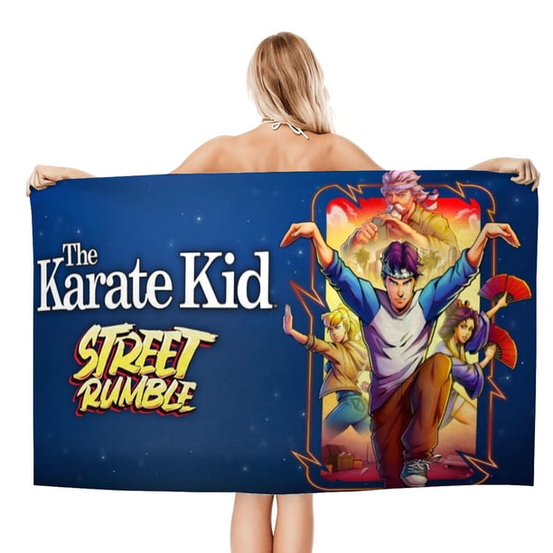 Karate Kid Toalla de playa de secado rápido con diseño temático, regalo para mujeres y niñas, ideal para cumpleaños, fans, amantes de la música, uso en la playa o al aire libre, 78 × 160 cm