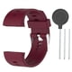 thumbnail image 2 of Reloj de pulsera de repuesto para reloj de pulsera suave para Polar V800 rojo vino, 2 of 5