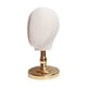 thumbnail image 5 of Cabeza de exhibición para hacer peluca, sombrero, soporte de exhibición, modelo de cabeza de maniquí portátil para estilizar, tocado de secado, gafas, Oro, 5 of 5