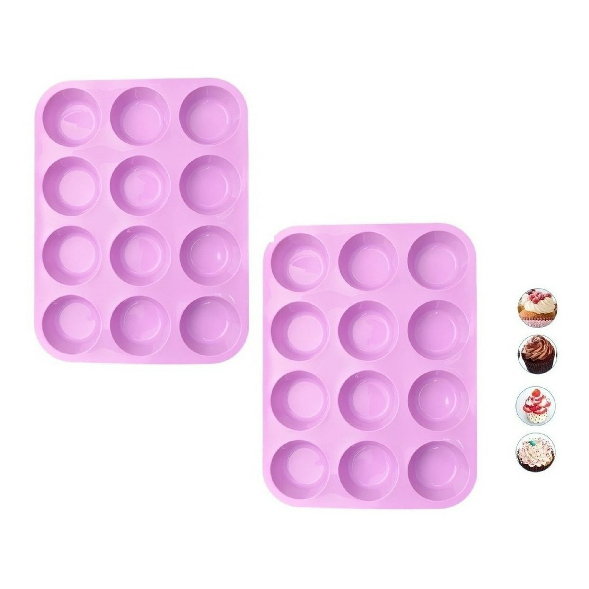 Genérico - Pack X2 Molde Cupcakes Molde 12 Magdalena Molde Muffin 12