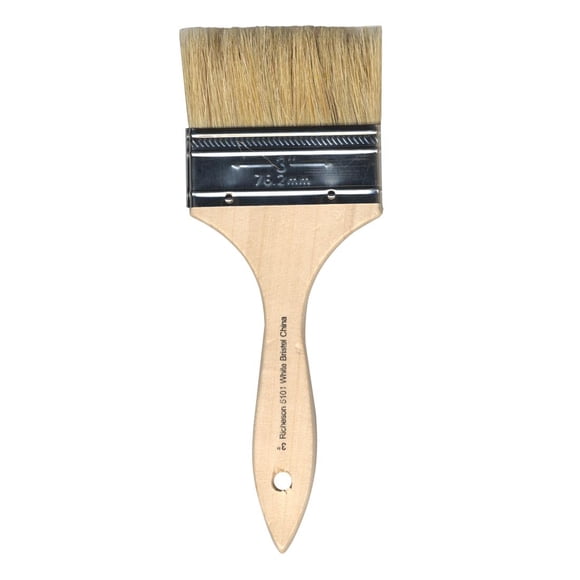Brocha plana Jack Richeson de cerdas naturales blancas 7.6 cm