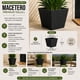 thumbnail image 5 of Set 2 Macetero Plastico Bajo Premium Base Cuadrada Conica L negro, 5 of 7
