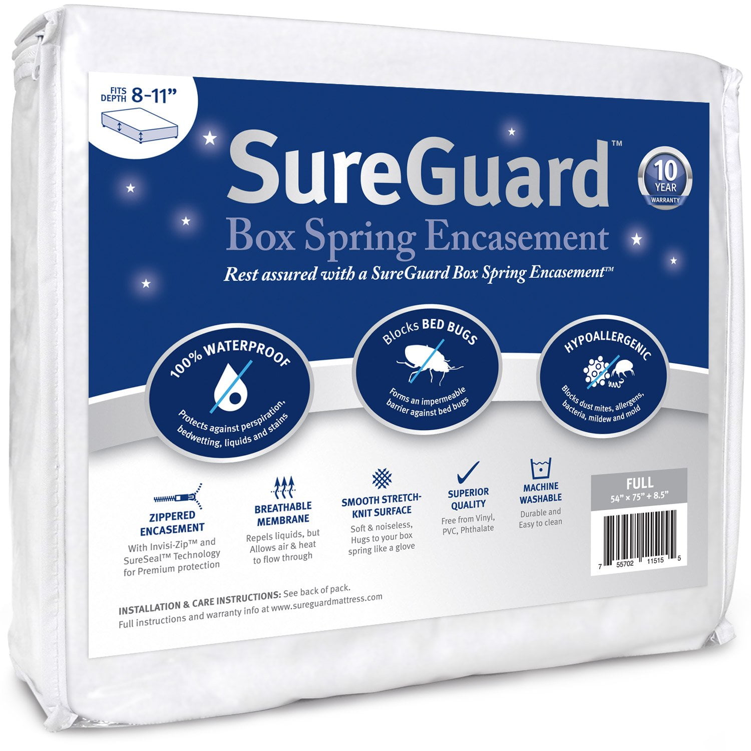 Funda Impermeable Para Box Spring Sureguard Talla Full
