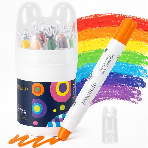 Crayones Finenolo 12 colores giratorios lavables