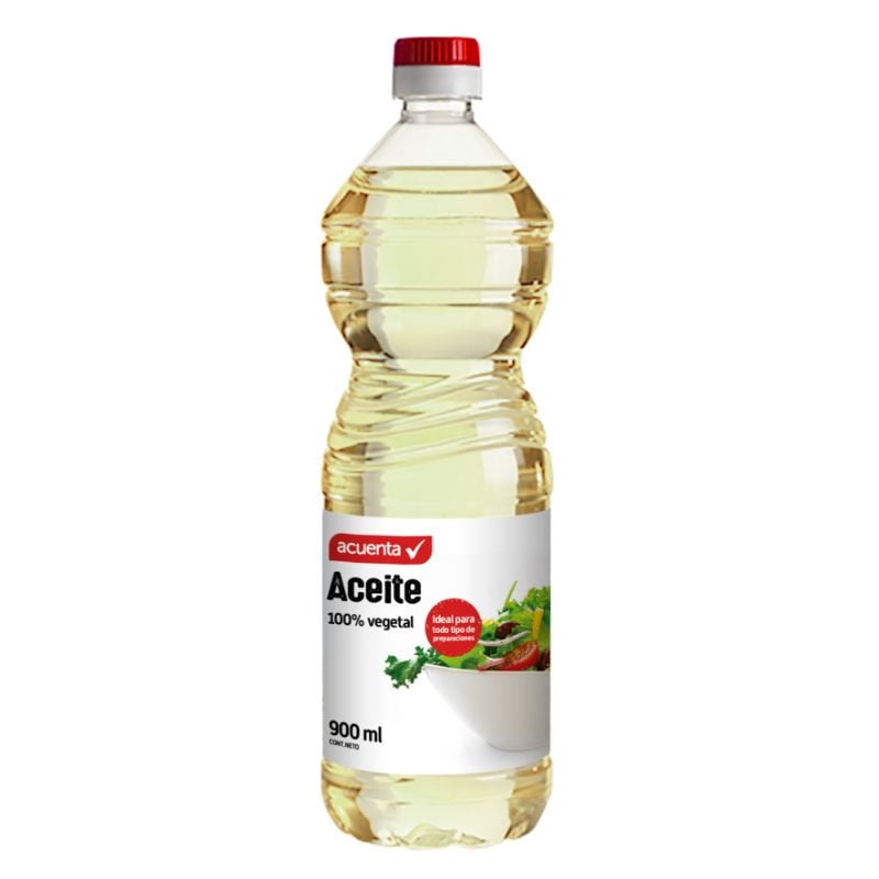 Aceite Vegetal Botella 900 ml Acuenta