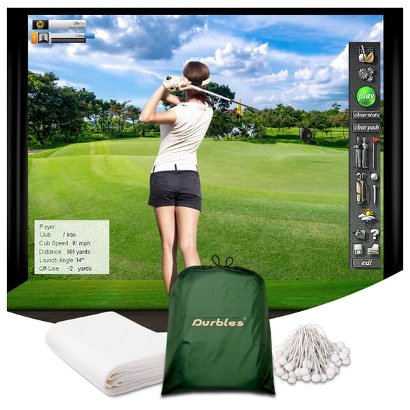 Pantalla de impacto para simulador de golf, duradera, de triple capa, de alta calidad