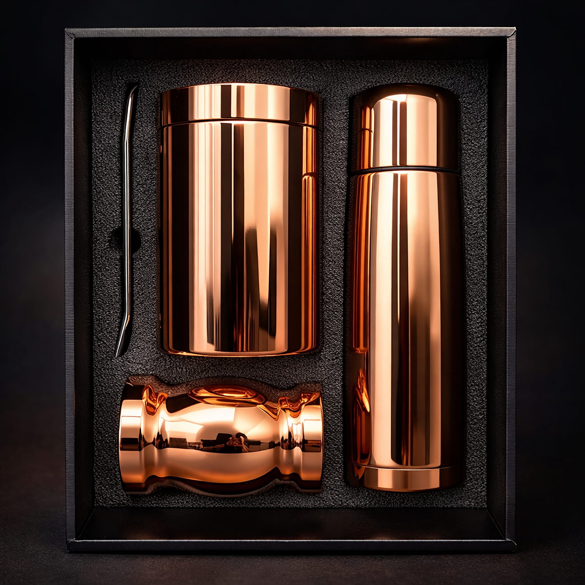 Entreparrilleros.cl - Set De Mate Color Cobre Con Bolso