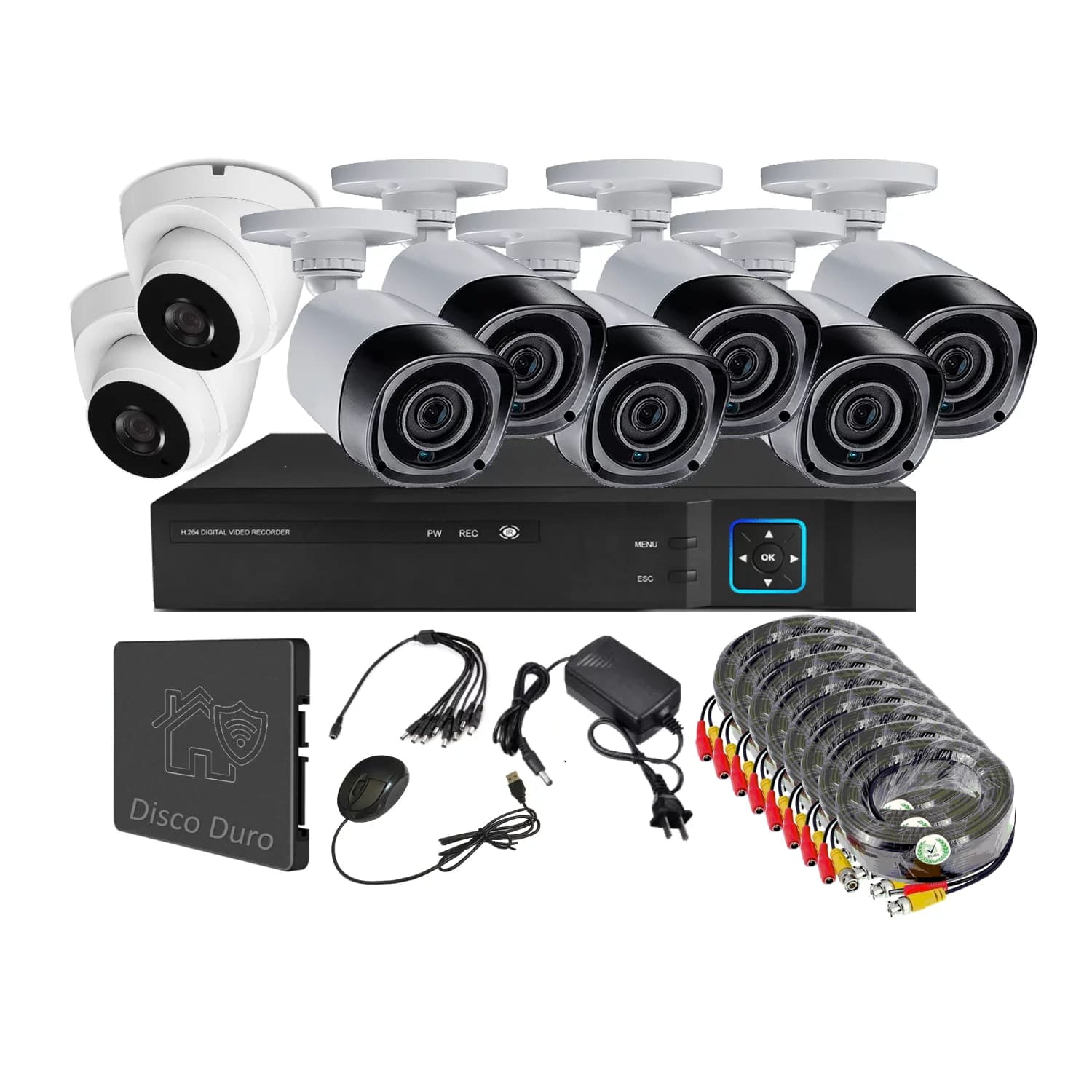 Vipa - Kit 8 Cámaras Seguridad Mixto Hd Con Disco Duro M82ldd