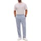 thumbnail image 2 of INSPIRE CHIC Pantalones de chándal casuales para hombre con cintura de cordón, pierna recta, rayas laterales, ropa urbana, 34 gris, 2 of 5
