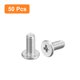 thumbnail image 3 of Uxcell M3x0.5x8mm 50 Pack Tornillos de Cabeza Redonda Plana de Metal Phillips Drive Machine Bolt, 3 of 5