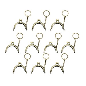 Magideal - 10 Uds. De Monedero Cierre , Marcos De 5 Cm/2 Pulgadas, Metal Para Monedero, Moneda Con Lvero Para Monedero, , , Bronce
