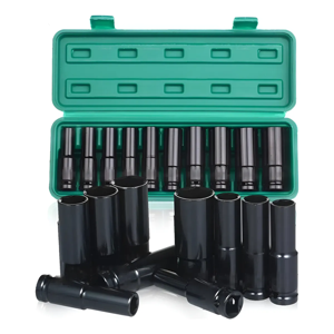 Genérico - Juego Herramientas Llave Vaso Kit Mecanicas Dados 10Pzs Verde Musgo