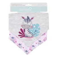 Bambino - Set 2 Babero Bandana Rosado Cebra Niña