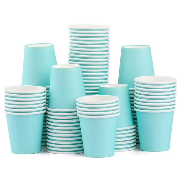 Vasos de Papel Prgery Desechables Azules de 3 oz Paquete de 100