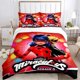 thumbnail image 1 of Miraculous Ladybug Bedding Set Cartoon Bed Linen Gift For Boys Kids Girls Home Decor Single Twin Full Size Cute Duvet Cover SetsBed Sheets, 1 of 3