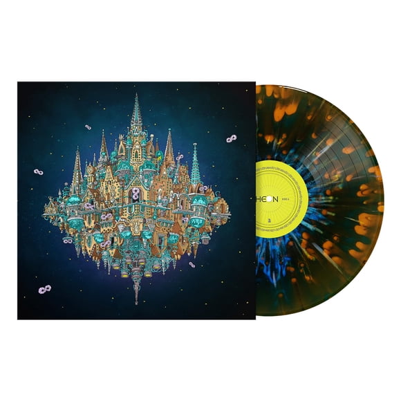 Vinilo LP BMG Pantheon con diseño salpicado en cobalto y naranja