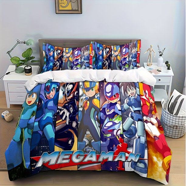 Cool Game R-ROCKMANS Cute HotPrinted Pattern Suitable Suitable for Home Bedrooms Guest Rooms