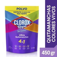 Quitamanchas Polvo Ultra Ropa Color Sin Cloro Doypack 450 G Clorox