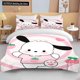 thumbnail image 1 of v819 Bed Sheets Kawaii Pochacco Printed Bedding Set Cartoon Anime Duvet Cover Comforter Pillowcase Boys Girls Children Adults King Gift 3-Piece Bedding Set (1 Duvet Cover + 2 Pillow Shams) Bed Sheets, 1 of 5