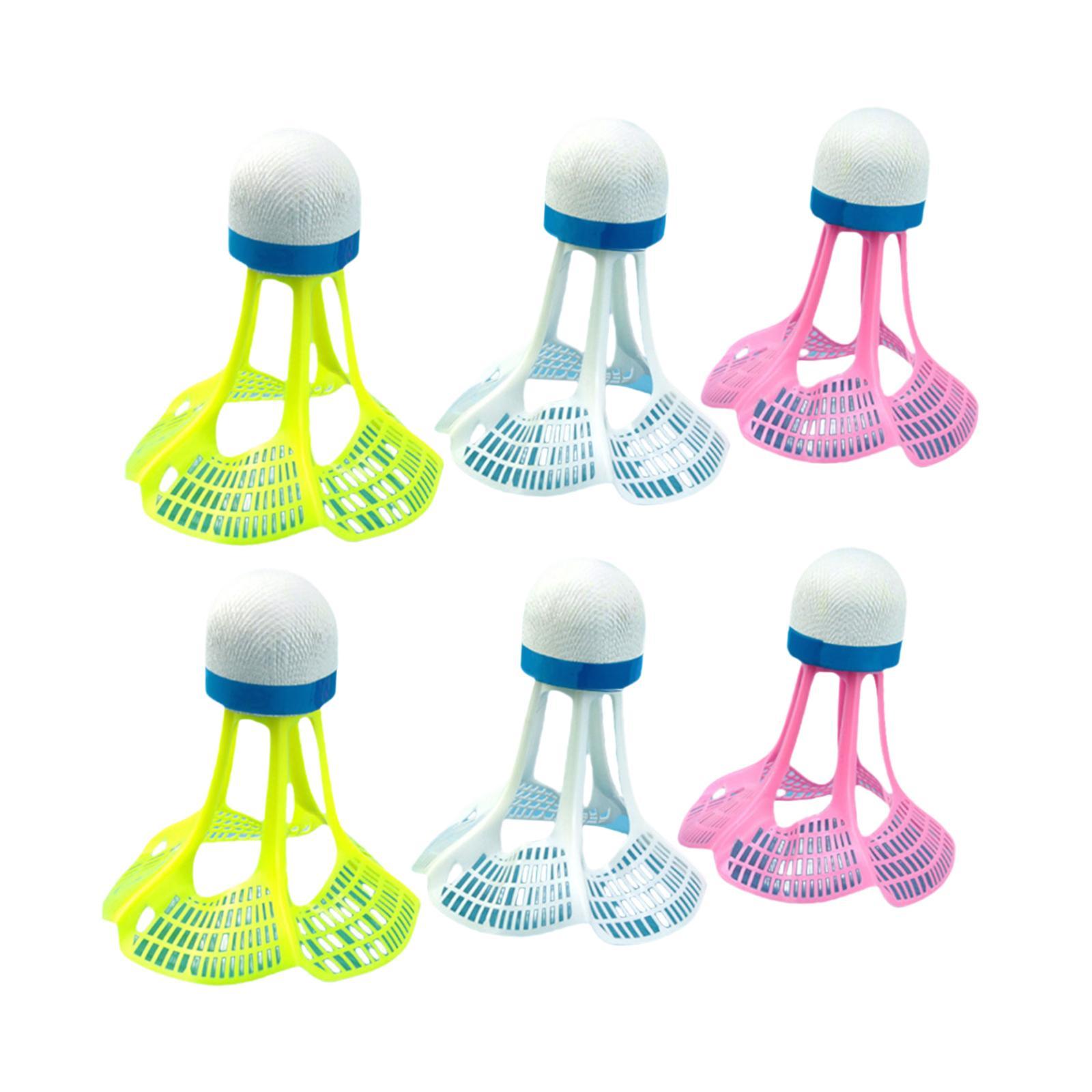 Magideal - 6 Piezas Badminton Pelotas Volantes Profesional Nylon Resistencia Al Viento Durabilidad Adecuadas Para Práctica Entrenamiento Niños Adultos Entretenim