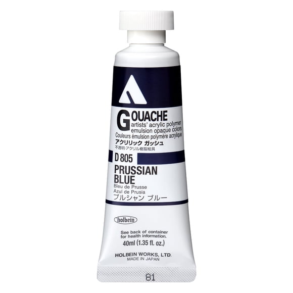 Acryla Gouache 40 ml Holbein D805 Prussian Blue