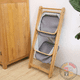 thumbnail image 2 of Mueble De Organización Dos Niveles De Bambú Y Tela Plegable, 2 of 4