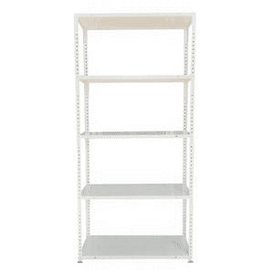 Metalbrein - Estante Metálico 170X80X30Cm - 5 Niveles - Color Blanco
