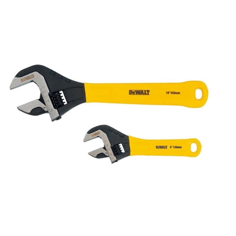 Llave Ajustable Dewalt Dwht75497 Dip Grip, 2 Unidades, Amarilla