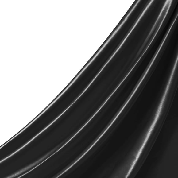 Tela Q&J FABRIC CO. 4,5 m Satín Negro de Poliéster