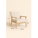 thumbnail image 2 of Poltrona Tayko Gris Clara Sillón Estilo Nórdico con Estructura de Madera, 2 of 6