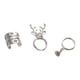 thumbnail image 3 of 3 Piezas Anillos De Navidad Campana Elegantes Anillos De Dedo De Alce Para Mujeres Adolescentes Adultos, 3 of 5