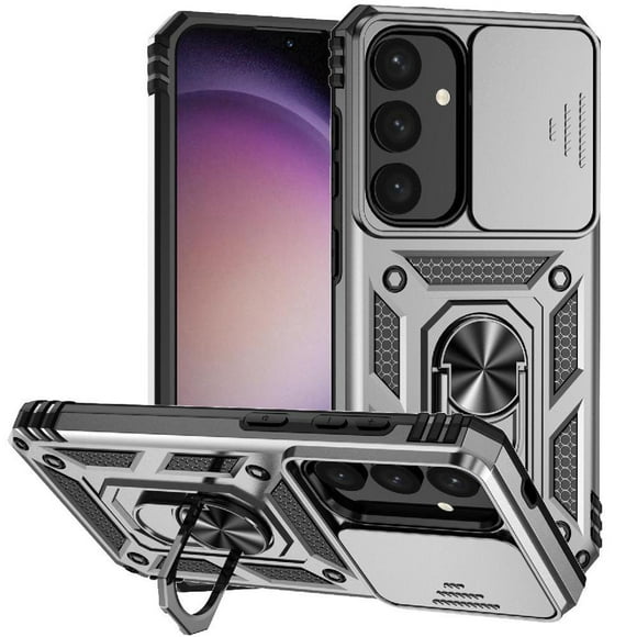 Estuche GANGXUN para Samsung Galaxy S25 Plus, soporte giratorio 360°, estilo mecánico y magnético
