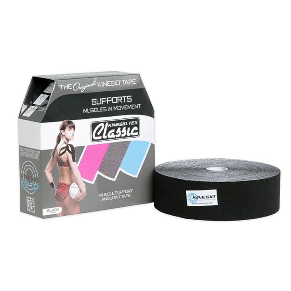 Cinta Deportiva Kinesio Tex Classic Negra 5 Cm X 31 M