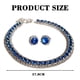 thumbnail image 4 of Conjunto de collar y pendientes con diamantes cuadrados, moderno, de lujo, con cadena de clavícula, personalizado y de alta sensibilidad., 4 of 5